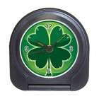 Carsons Collectibles Travel Alarm Clock of Green Shamrock (Celtic 