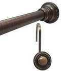 Elite Home Fashions Shower Hook and Rod Set   Rubbed Bronze   See 