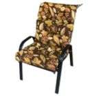   Home Fashions Outdoor High Back Chair Cushion, Sykworks Russett