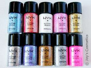10 NYX Glitter Powder FULL SET  * Joys Cosmetics *  