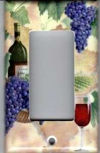 WINE AND GRAPES ROCKER GFI LIGHT SWITCH PLATE COVER  