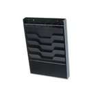   File Organizer Rack, Steel, 4 Pockets, 2 x 19.75 x 13.5 Inches, Black
