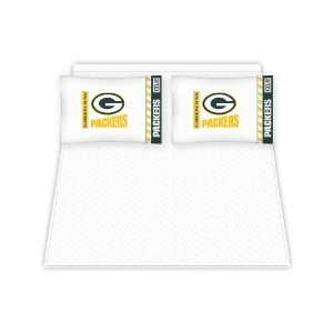   Micro Fiber Sheet Set   Green Bay Packers NFL /Color White Size Queen