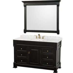   Andover 55 Traditional Bathroom Vanity Set   Black: Home Improvement