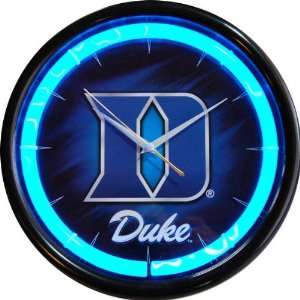  Duke Blue Devils Plasma Neon Clock: Sports & Outdoors