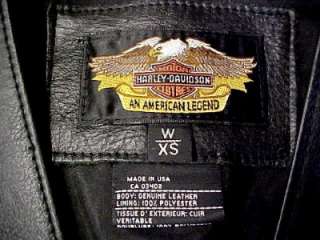 Harley Davidson Vest & Black Leather Pants ~ XS / 26  