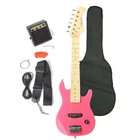   Amp, Gig Bag, Strap, Cable, Strings, Picks, and Wrench   Metallic Pink