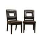 Wholesale InteriorsDark Brown Leather Dining Chairs