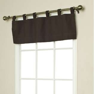   Solid Insulated Color Tab Top Valance in Chocolate 