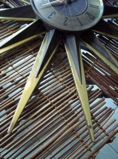   Modern Starburst Sunburst Elgin Eames Atomic Era Wall Clock 60s  