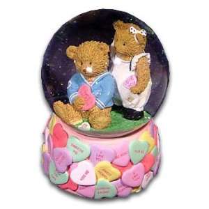  Adorable Snowglobe with Loving Teddy Bear Couple with 18 