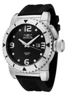 Invicta II 1431 Mens Corduba Style Black Dial Rubber Strap Watch 
