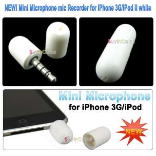 Mini Microphone Mic Recorder 4 iPhone 3G/iPod II White  
