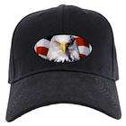 artsmith inc black cap hat eagle on american flag