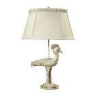   French Country Distressed Pearlescent Ceramic Table Lamp with Metallic