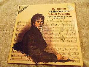Yehudi Menuhin Beethoven Violin Concerto LP NM DG Leipzig Gewandhaus 