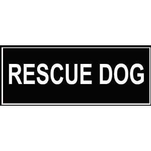  Dean & Tyler RESCUE DOG Patches   Fits Small & Medium 