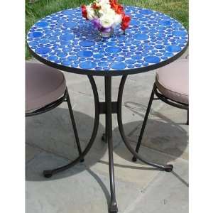 Blue Martini Bubble Tile 27.5 Round Bistro Table (top and base)