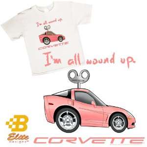 Elite Designs BDC6STY908 L C6 I m All Wound Up Youth White Corvette 
