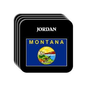 US State Flag   JORDAN, Montana (MT) Set of 4 Mini Mousepad Coasters