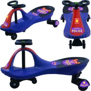   Blue Police Officer Wiggle Car Ride On Toy For Children Toys & Games