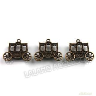 20x 141699 Dangle Carriage Alloy Charm Bronze Pendants 27x30mm Free 