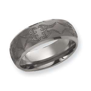  Dura Tungsten 8mm Brushed and Polished Band Size 12 