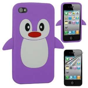  Bundle 2 Kits for Apple iPhone 4 4S  Penguin Silicone 