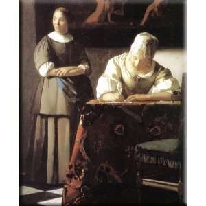  Lady Writing a Letter with Her Maid [detail 2] 24x30 