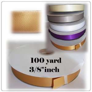  Gold Satin Ribbons for Gift Bows 3/8 thick x 100 yards 