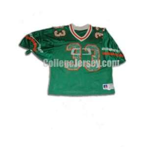  Green No. 33 Game Used Florida A&M Russell Football Jersey 