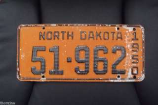 Vintage North Dakota License Plate   Amazing Color WOW  