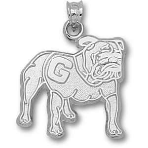  University of Georgia Full Body Bulldog Pendant (Silver 
