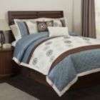 Lush Decor Covina 6pc King Comforter Set Blue/Brown