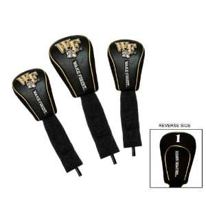 Wake Forest Demon Deacons 3 Pack Sock Golf Club Headcovers   Golf 