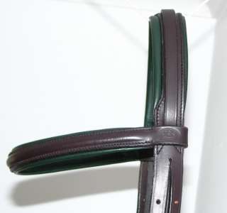 FSS German Posh DARK HUNTER GREEN Comfort Padded Dressage CRANK Bridle 