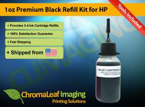 HP 61XL Premium Black Ink Cartridge Refill Kit 1oz  