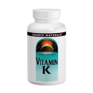  Vitamin K 500 mcg 100 Tablets   Source Naturals Health 
