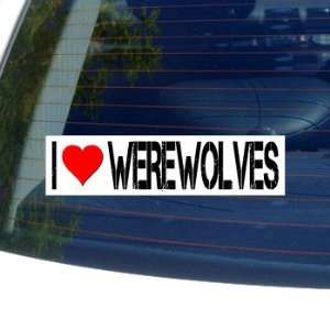  I Love Heart WEREWOLVES Window Bumper Sticker Automotive