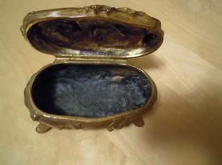   Metal Acorn Jewelry Jewel Casket Trinket Box Vintage Holder  