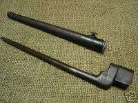 Vintage Bayonet w Sheath Antique Gun Rifle Military *  