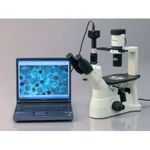 Phase Contrast Inverted Microscope + 9M Digital Camera  