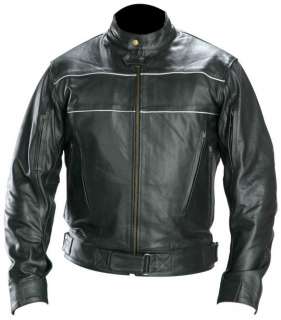 Classic Mens X Force Black Racer Motorcycle Jacket 2XL  