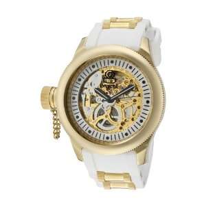   Mechanical White Polyurethane & 18K Gold Plated SS: Sports & Outdoors