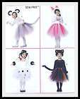 No Sew Costume Pattern Tutu Animal Cat Rabbit Mouse Dog Girls Size 2 