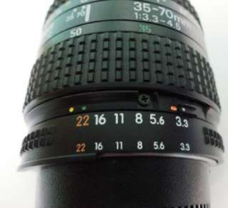 Nikon AF Nikkor 35 70mm 13.3 4.5 Zoom Lens with Cap Nice Condition 