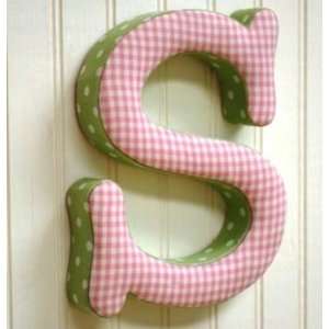  Pink and Green Fabric Wall Letter   s Baby