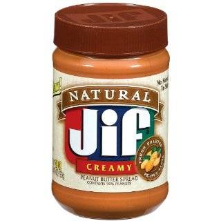 Jif Natural Low Sodium Creamy Peanut Butter 28 (Pack of 10):  