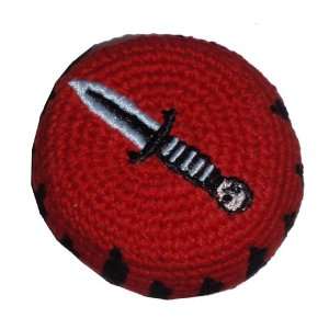  Knife Hacky Sack / Footbag   Embroidered   Made in 