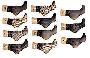 Fishnet Ankle Stockings Socks Many Unique Patterns New  